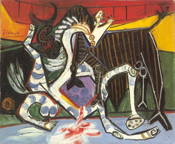 Courses de taureaux Corrida 1923 Cubism Oil Paintings